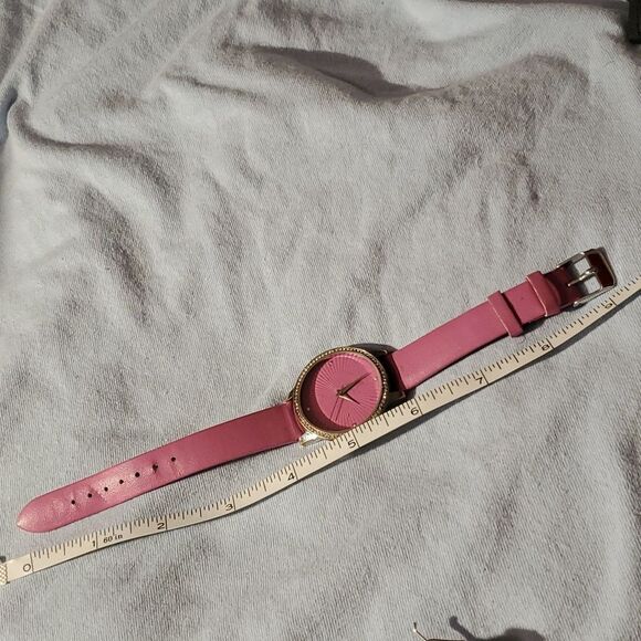 4 Manhattan by Croton Sunray Dial with Crystal Bezel Watches Pink Blue Black - Picture 5 of 7